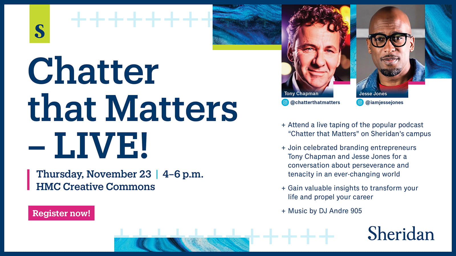 Chatter that Matters - LIVE! | Thursday, November 23 | 4-6 p.m. | HMC Creative Commons